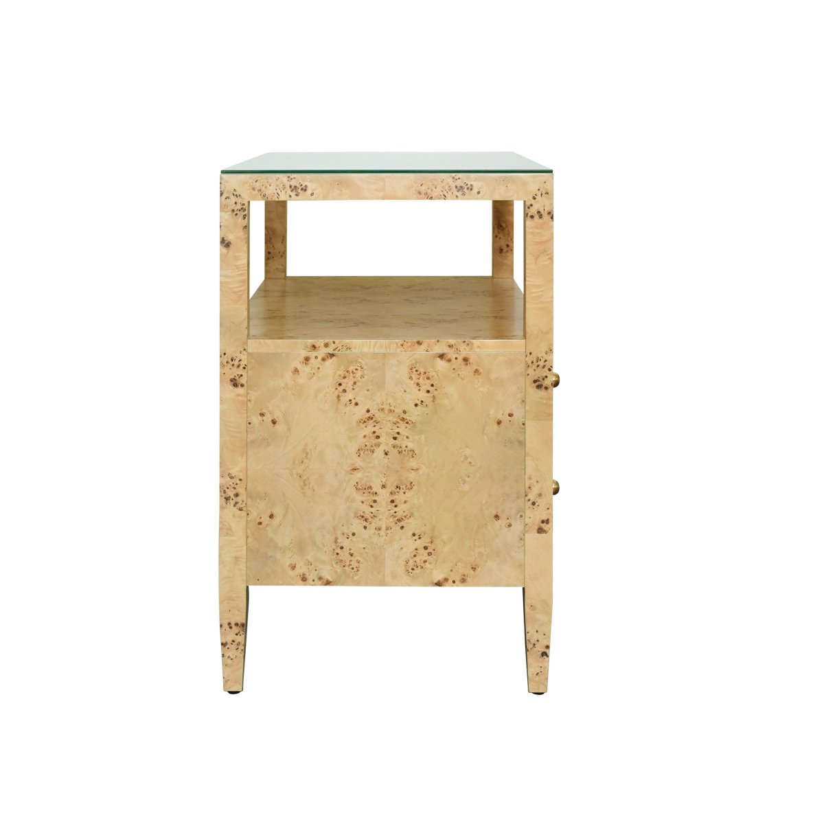 Douglas Burlwood Side Table by Worlds Away at Fig Linens and Home - Side View