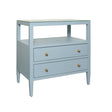 Douglas Light Blue Side Table by Worlds Away at Fig Linens and Home - Angle View