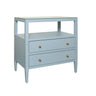 Douglas Light Blue Side Table by Worlds Away at Fig Linens and Home - Angle View