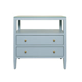 Douglas Light Blue Side Table by Worlds Away at Fig Linens and Home - Front View