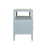 Douglas Light Blue Side Table by Worlds Away at Fig Linens and Home - Side View