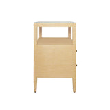 Douglas Natural Side Table by Worlds Away at Fig Linens and Home - Side View