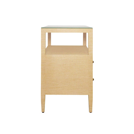 Douglas Natural Side Table by Worlds Away at Fig Linens and Home - Side View