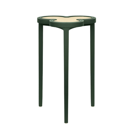 Dylan Dark Green Cigar Table by Worlds Away | Clover-Top Drinks Table at Fig Linens and Home 1