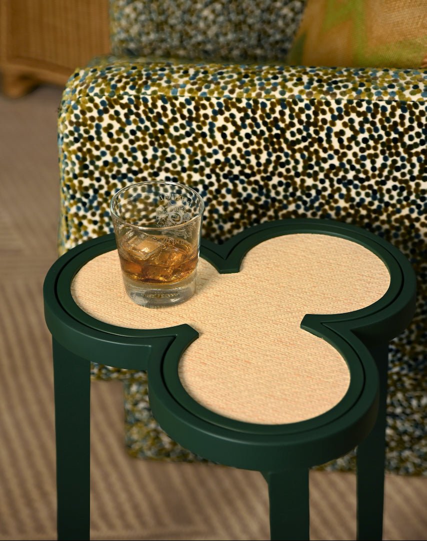 Dylan Dark Green Petite Drinks Table at Fig Linens and Home