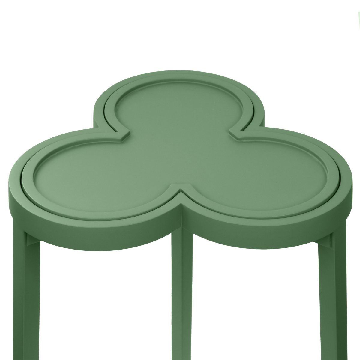 Dylan Green Cigar Table by Worlds Away | Clover-Top Drinks Table at Fig Linens and Home 5