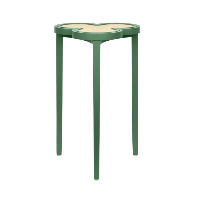 Dylan Green Cigar Table by Worlds Away | Clover-Top Drinks Table at Fig Linens and Home 1