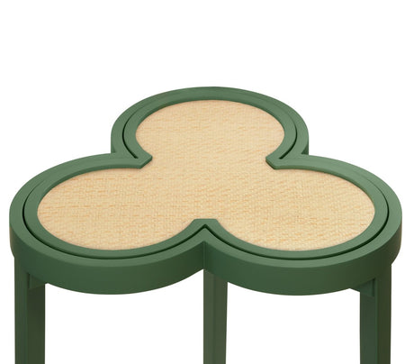Dylan Green Cigar Table by Worlds Away | Clover-Top Drinks Table at Fig Linens and Home 4