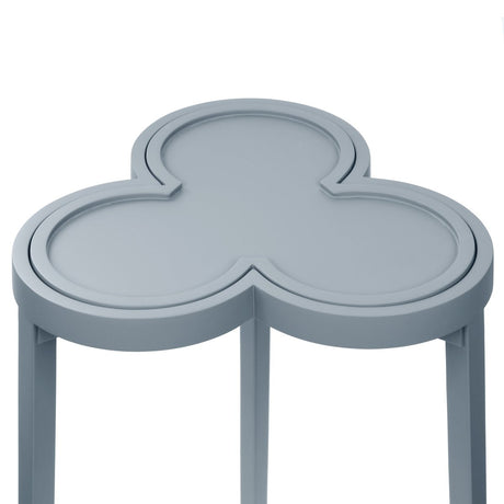 Dylan Light Blue Cigar Table by Worlds Away | Clover-Top Drinks Table at Fig Linens and Home 5