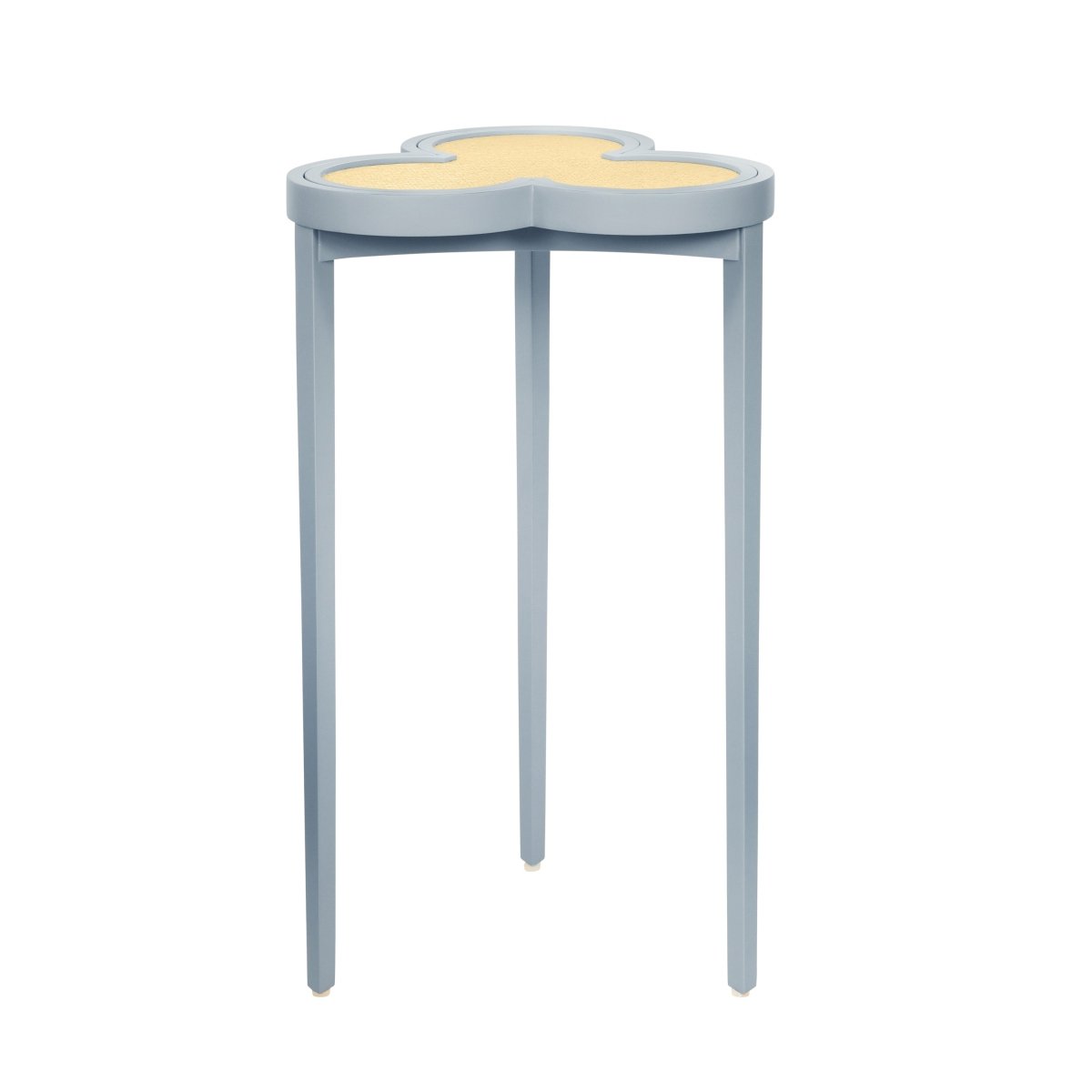 Dylan Light Blue Cigar Table by Worlds Away | Clover-Top Drinks Table at Fig Linens and Home 3