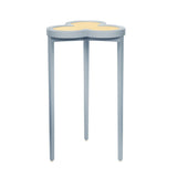 Dylan Light Blue Cigar Table by Worlds Away | Clover-Top Drinks Table at Fig Linens and Home 3