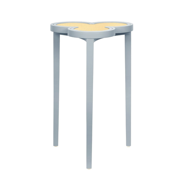 Dylan Light Blue Cigar Table by Worlds Away | Clover-Top Drinks Table at Fig Linens and Home 1