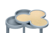 Dylan Light Blue Cigar Table by Worlds Away | Clover-Top Drinks Table at Fig Linens and Home 2