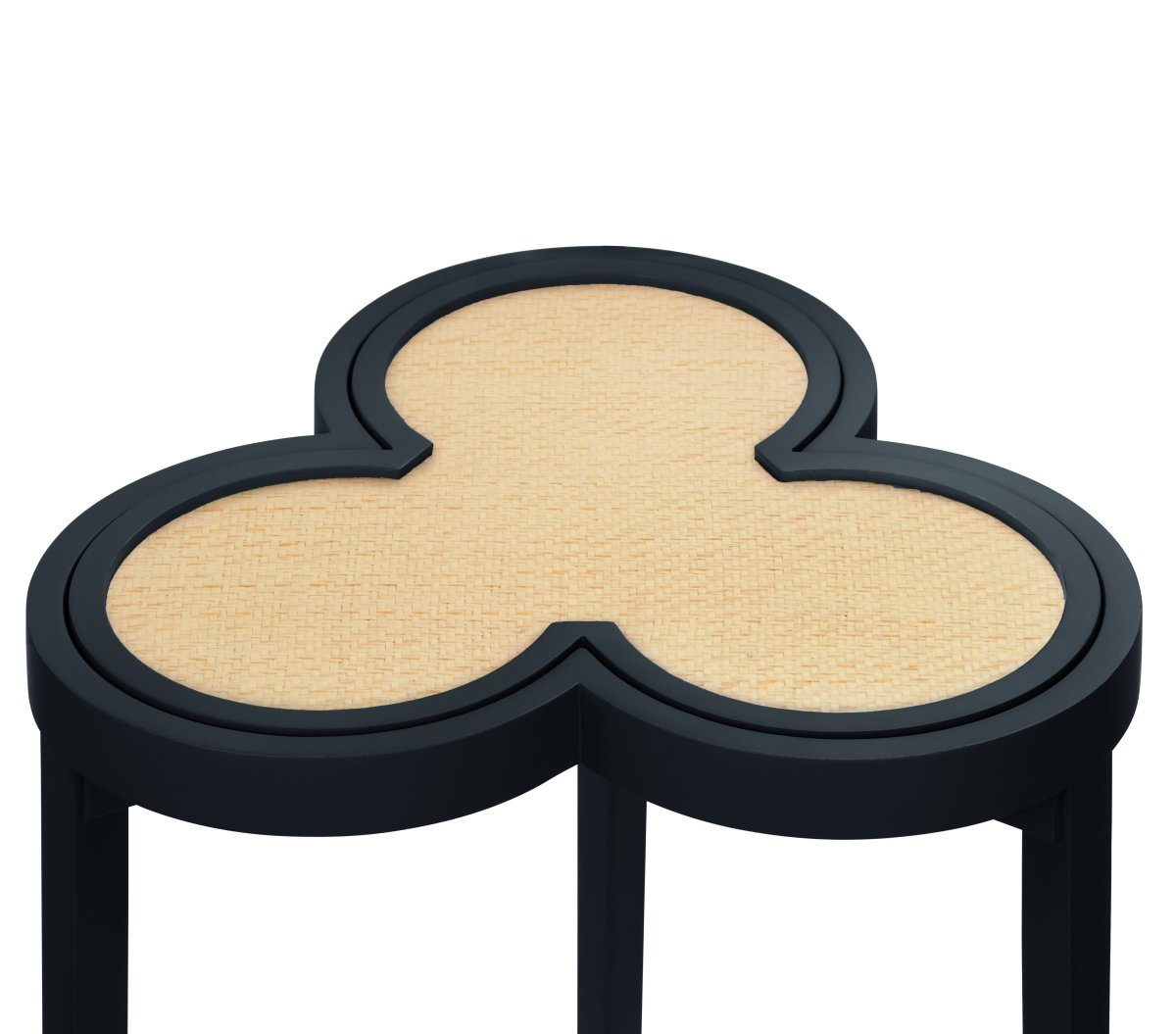 Dylan Navy Blue Cigar Table by Worlds Away | Clover-Top Drinks Table at Fig Linens and Home 4