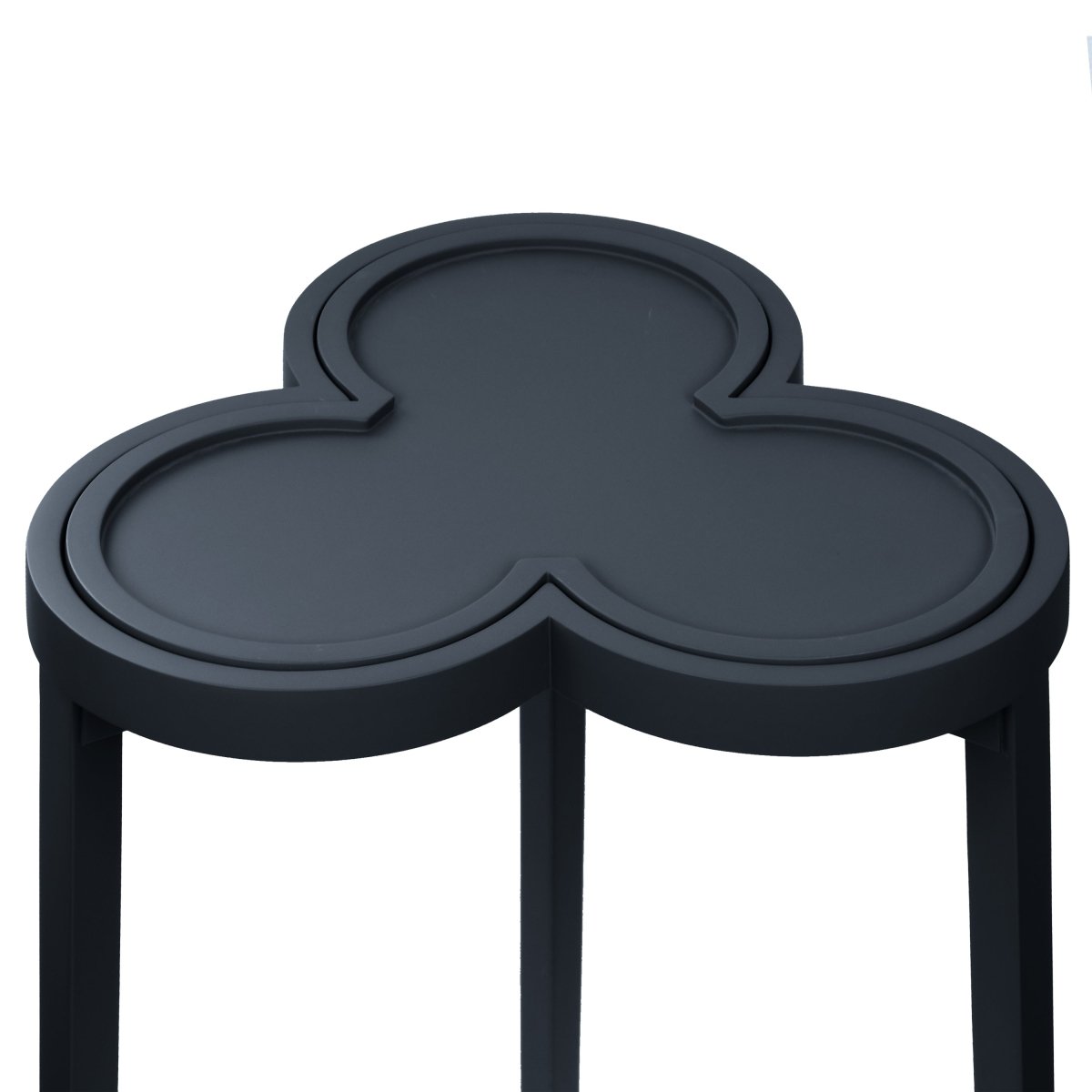 Dylan Navy Blue Cigar Table by Worlds Away | Clover-Top Drinks Table at Fig Linens and Home 5