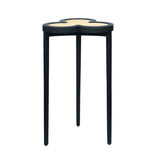 Dylan Navy Blue Cigar Table by Worlds Away | Clover-Top Drinks Table at Fig Linens and Home 3