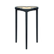 Dylan Navy Blue Cigar Table by Worlds Away | Clover-Top Drinks Table at Fig Linens and Home 1