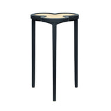 Dylan Navy Blue Cigar Table by Worlds Away | Clover-Top Drinks Table at Fig Linens and Home 1