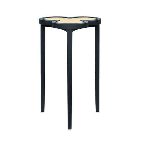 Dylan Navy Blue Cigar Table by Worlds Away | Clover-Top Drinks Table at Fig Linens and Home 1