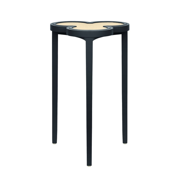 Dylan Navy Blue Cigar Table by Worlds Away | Clover-Top Drinks Table at Fig Linens and Home 1