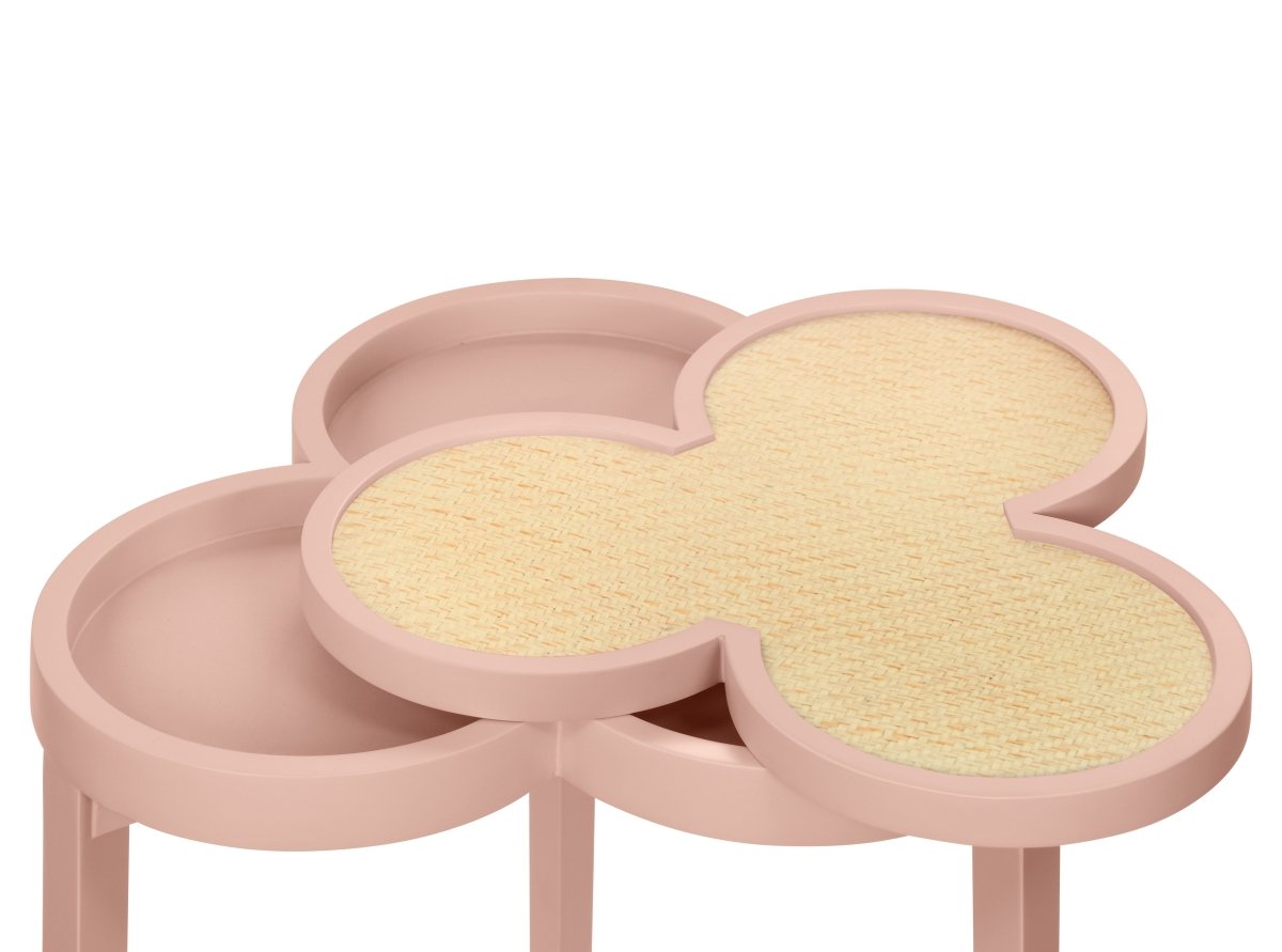 Dylan Pink Cigar Table by Worlds Away | Clover-Top Drinks Table at Fig Linens and Home 2