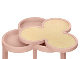 Dylan Pink Cigar Table by Worlds Away | Clover-Top Drinks Table at Fig Linens and Home 2
