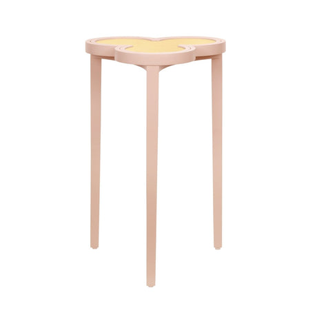 Dylan Pink Cigar Table by Worlds Away | Clover-Top Drinks Table at Fig Linens and Home 1