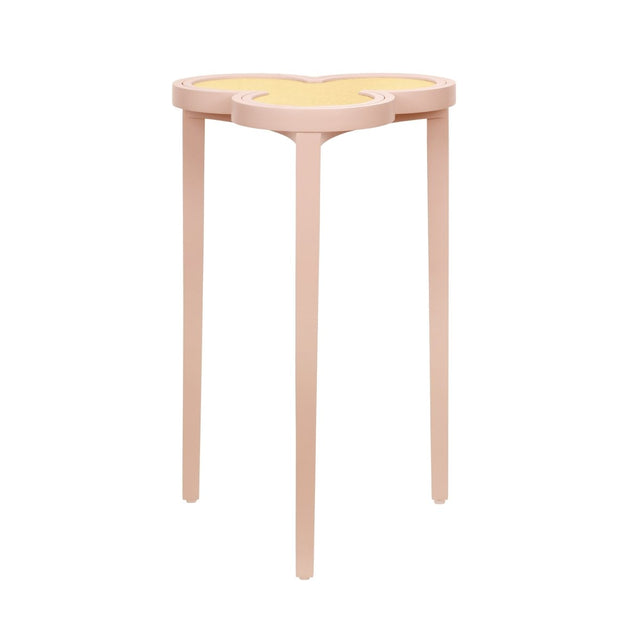 Dylan Pink Cigar Table by Worlds Away | Clover-Top Drinks Table at Fig Linens and Home 1
