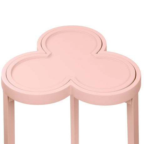 Dylan Pink Cigar Table by Worlds Away | Clover-Top Drinks Table at Fig Linens and Home 5