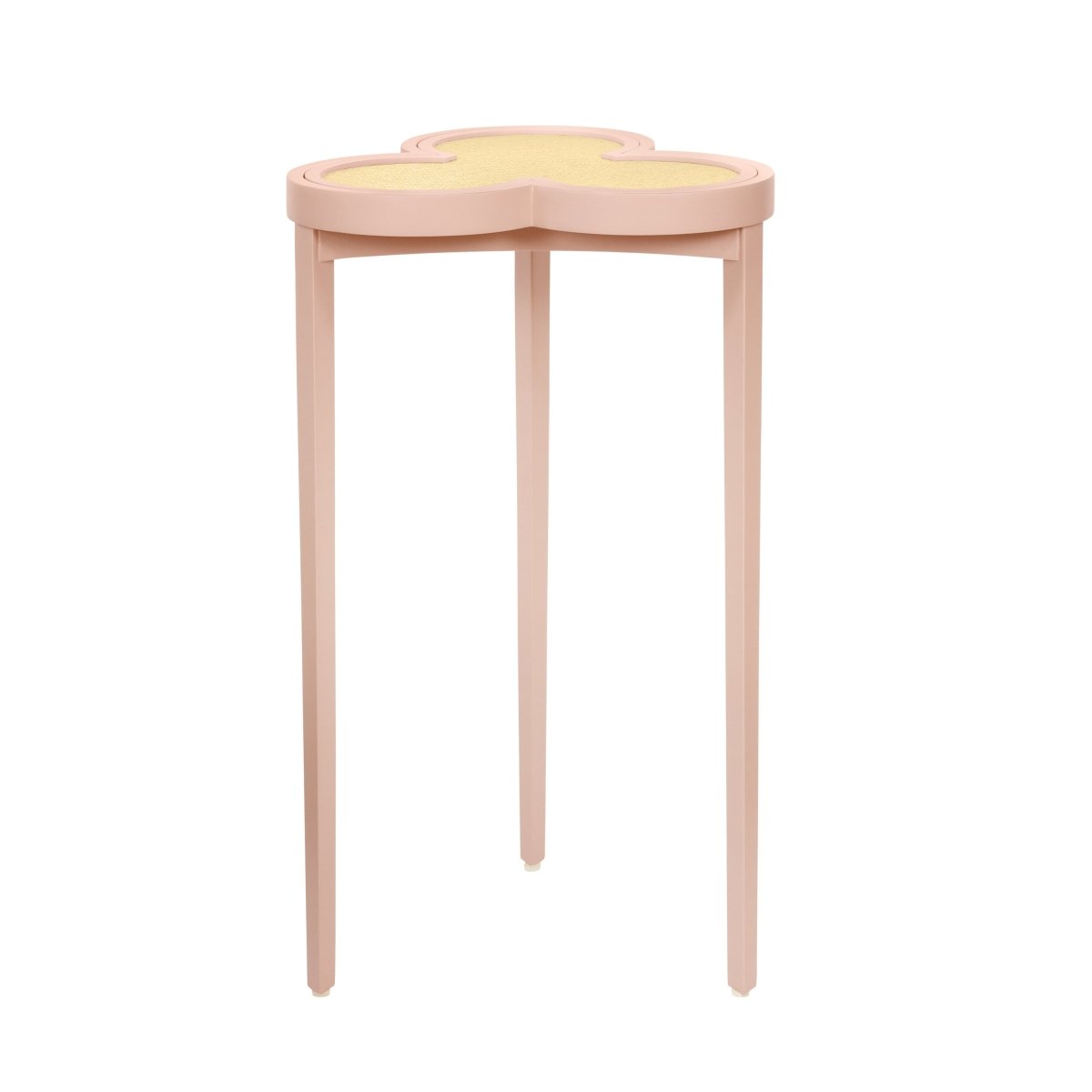 Dylan Pink Cigar Table by Worlds Away | Clover-Top Drinks Table at Fig Linens and Home 3