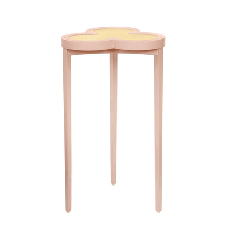 Dylan Pink Cigar Table by Worlds Away | Clover-Top Drinks Table at Fig Linens and Home 3