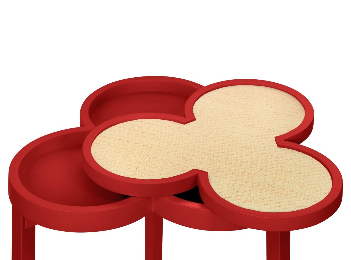 Dylan Red Cigar Table by Worlds Away | Clover-Top Drinks Table at Fig Linens and Home 2