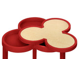 Dylan Red Cigar Table by Worlds Away | Clover-Top Drinks Table at Fig Linens and Home 2