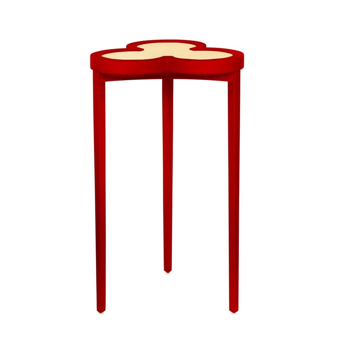 Dylan Red Cigar Table by Worlds Away | Clover-Top Drinks Table at Fig Linens and Home 3