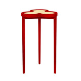 Dylan Red Cigar Table by Worlds Away | Clover-Top Drinks Table at Fig Linens and Home 3