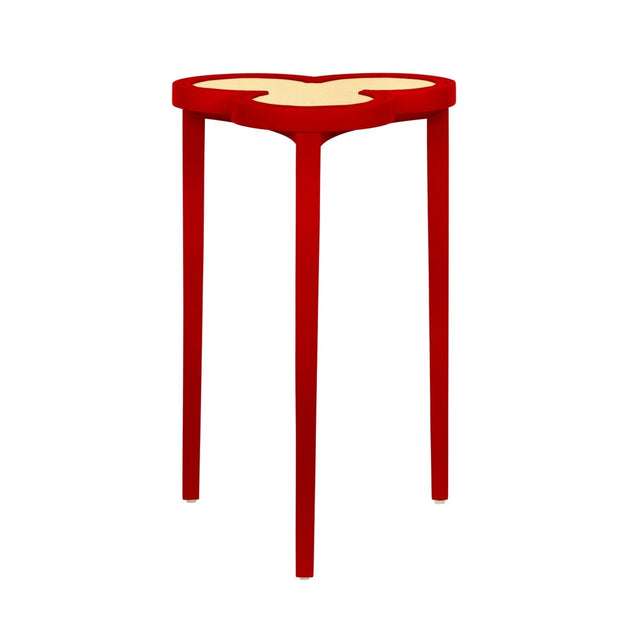 Dylan Red Cigar Table by Worlds Away | Clover-Top Drinks Table at Fig Linens and Home 1