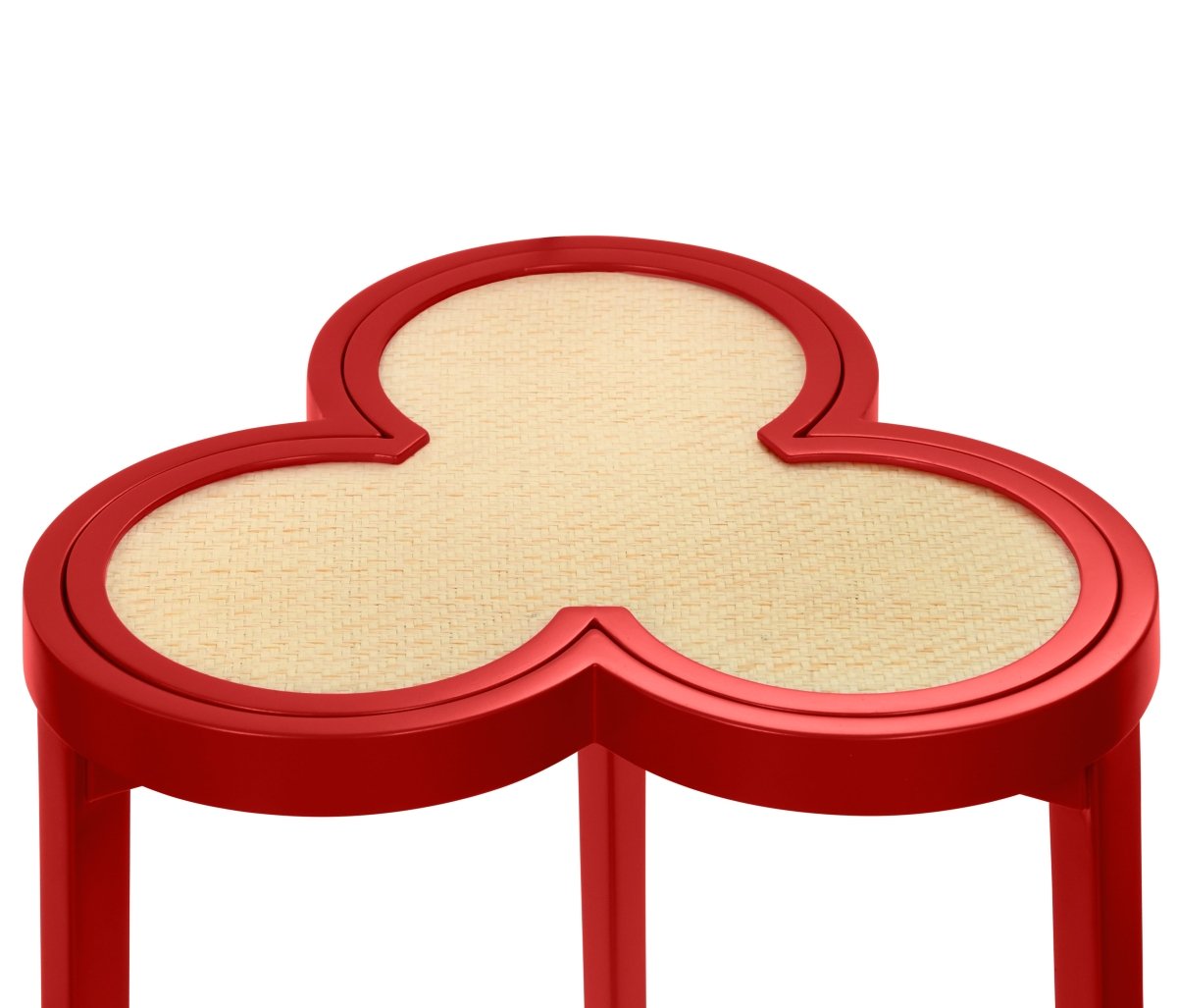 Dylan Red Cigar Table by Worlds Away | Clover-Top Drinks Table at Fig Linens and Home 4