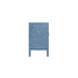 Worlds Away Effie Blue Buffet | Grasscloth Console at Fig Linens and Home - Side View