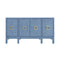 Worlds Away Effie Blue Buffet | Grasscloth Console at Fig Linens and Home - Front View