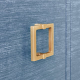 Worlds Away Effie Blue Buffet | Grasscloth Console at Fig Linens and Home - Hardware View 1