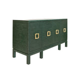 Effie Green Grasscloth Buffet Table by Worlds Away at Fig Linens and Home - Angle View 1