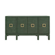 Effie Green Grasscloth Buffet Table by Worlds Away at Fig Linens and Home - Front View 1