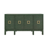 Effie Green Grasscloth Buffet Table by Worlds Away at Fig Linens and Home - Front View 1
