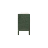 Effie Green Grasscloth Buffet Table by Worlds Away at Fig Linens and Home - Side View 1