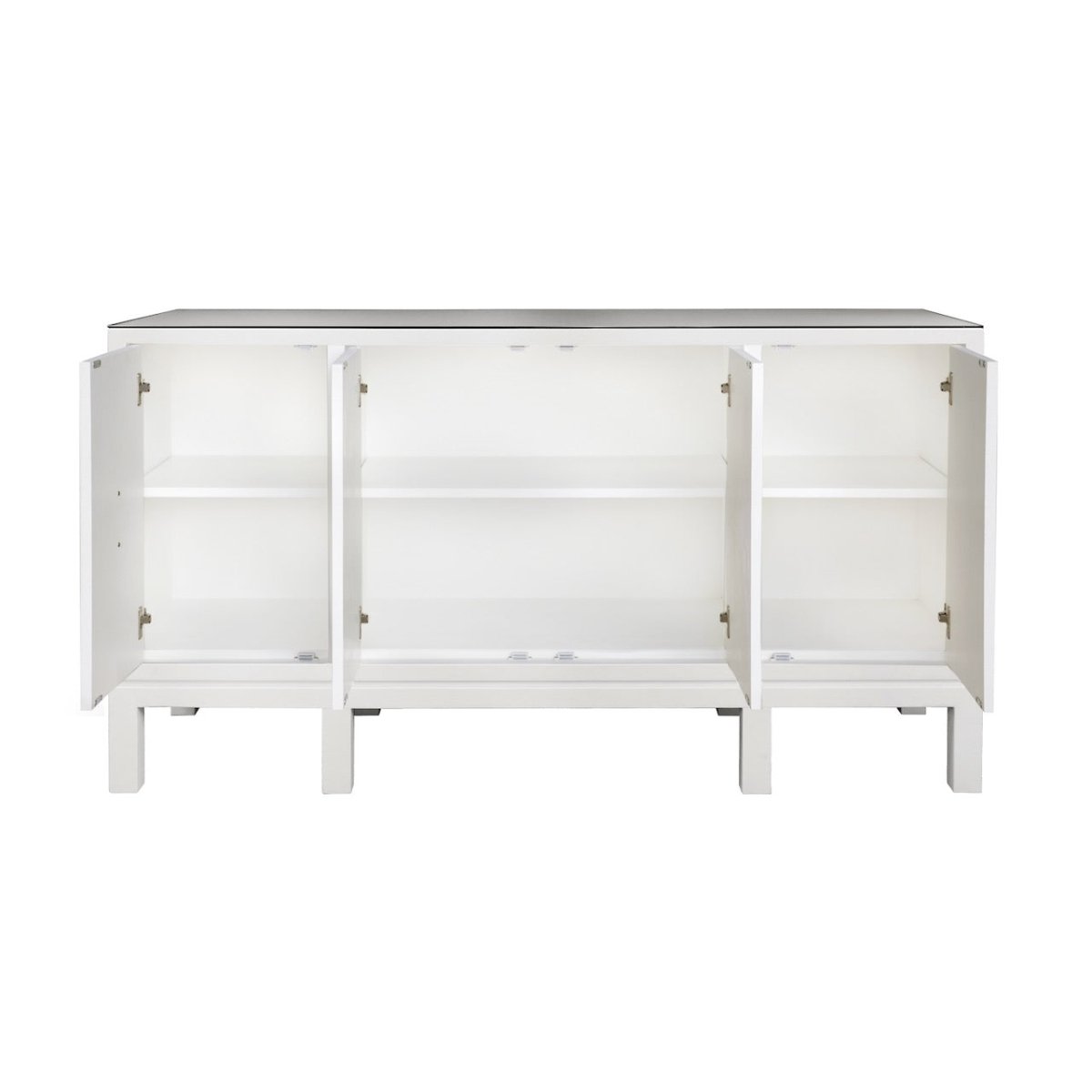 Worlds Away Effie White Buffet | Dining Room Storage Cabinet at Fig Linens and Home 4