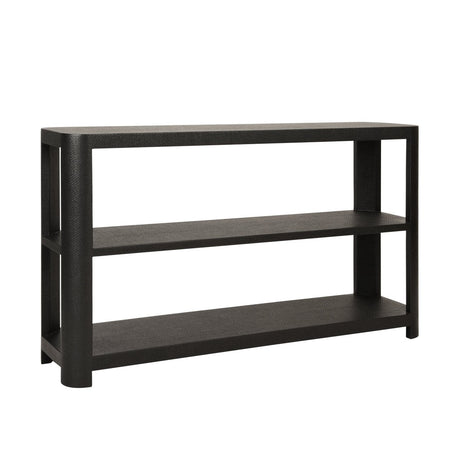 Emery Black Console Table by Worlds Away at Fig Linens and Home - Angle View