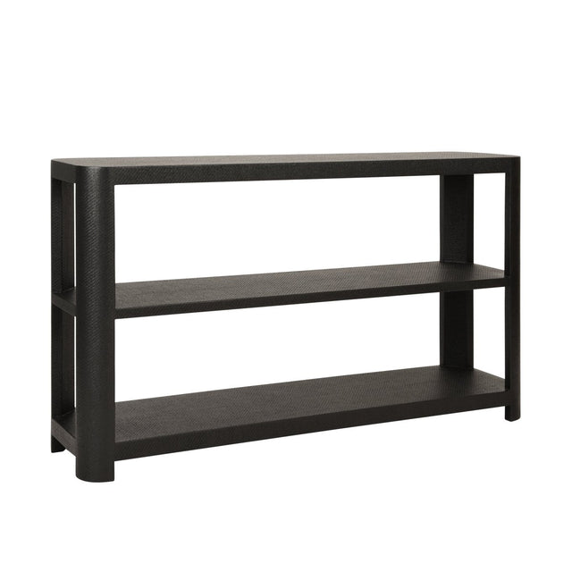 Emery Black Console Table by Worlds Away at Fig Linens and Home - Angle View