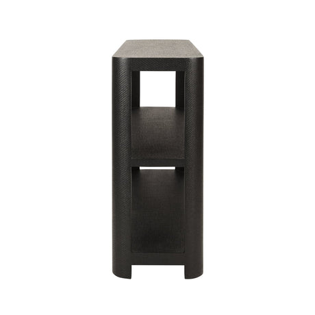 Emery Black Console Table by Worlds Away at Fig Linens and Home - Side View