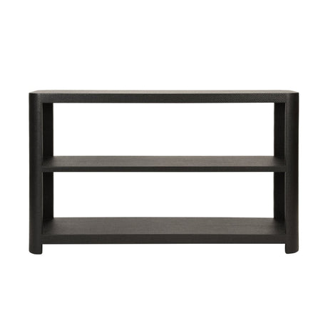 Emery Black Console Table by Worlds Away at Fig Linens and Home - Front View