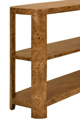 Emery Dark Burlwood Console Table by Worlds Away at Fig Linens and Home - Detail View 1